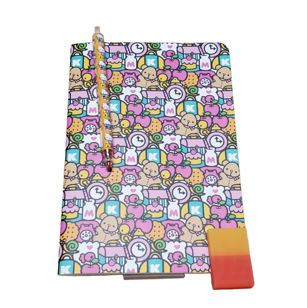 Hello Kitty Notebook with Hello Kitty Pen Scented Eraser